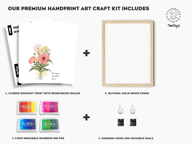 Mother's Day Handprint Art DIY Kit for Mom and Grandma