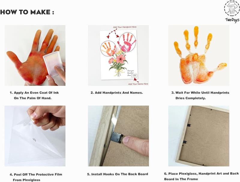Mother's Day Handprint Art DIY Kit for Mom and Grandma