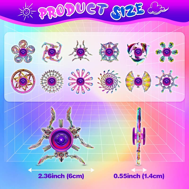 Fidget Spinners Bulk Pack - Durable Stress Relief Toys for All