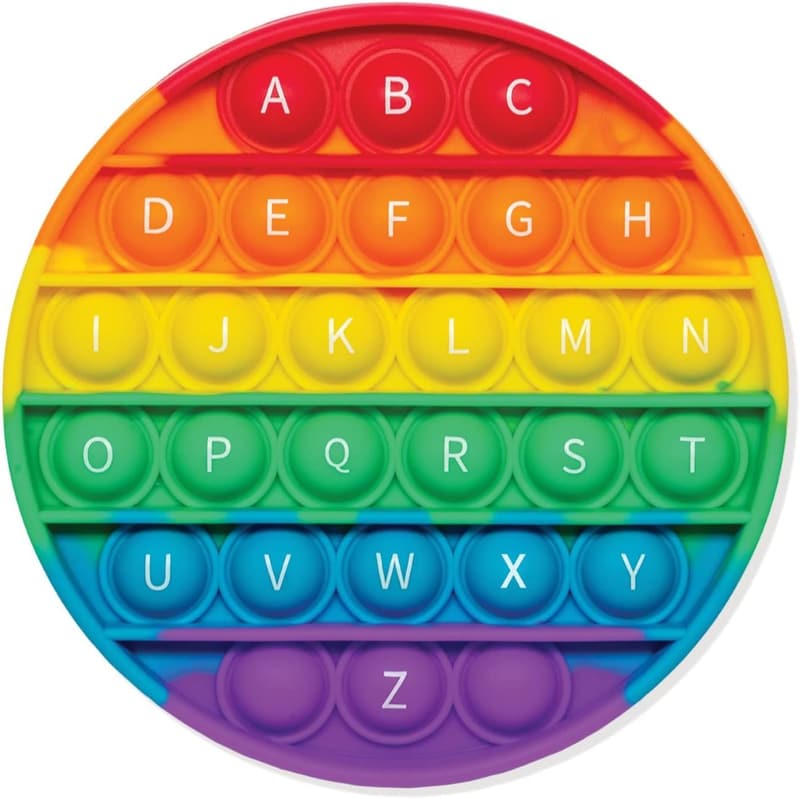Alphabet Fidget Pop It Toy - Rainbow Sensory Learning for Kids