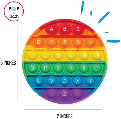 Alphabet Fidget Pop It Toy - Rainbow Sensory Learning for Kids