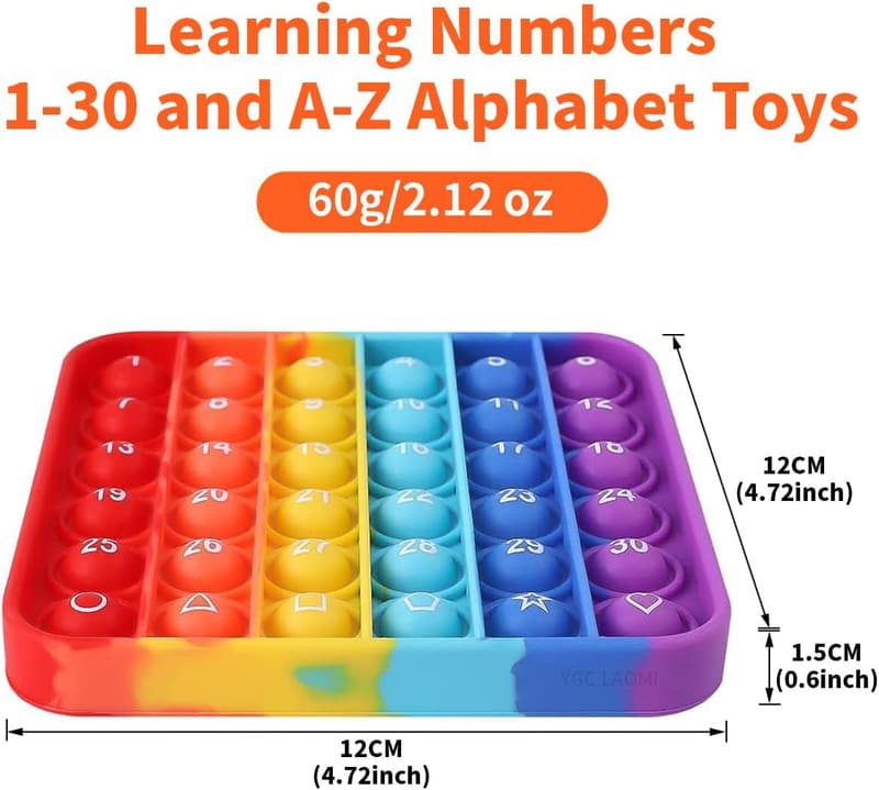 Children's Educational Fidget Toy - 26 Letters & Numbers