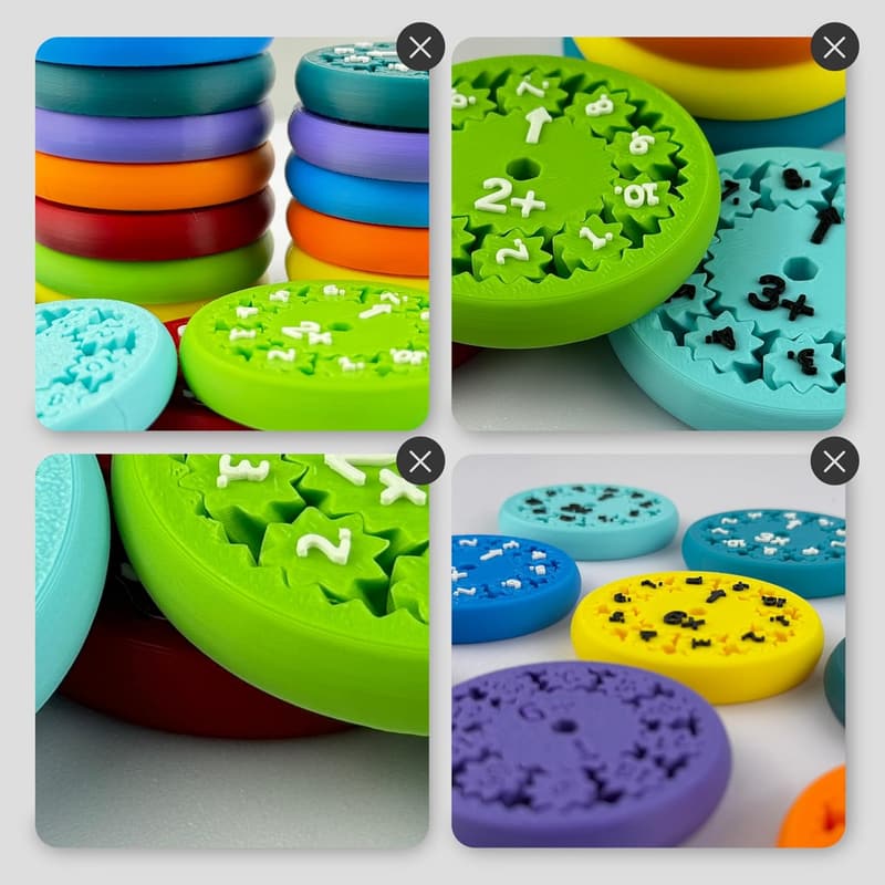 Math Facts Fidget Spinners - Multiplication Game for All Ages (18 Pcs)