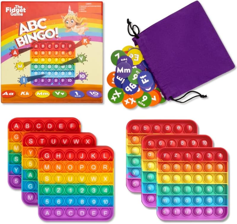Educational ABC Bingo Game for Kids, 3+ Years - 6 Interactive Mats