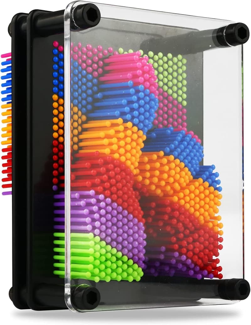 Rainbow 3D Pin Art Toy for Kids - 3.75 x 5 Inch Sculpture Board