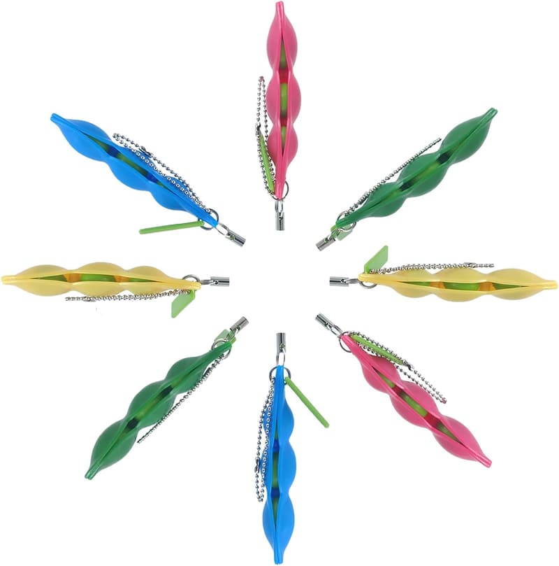Pea Pod Fidget Keychain Toy for Stress Relief, Kids & Adults