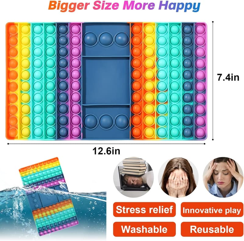 Pop Chess Fidget Board Game with Dices for Kids and Adults
