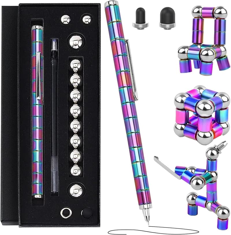 Magnetic Fidget Pen - Colorful Spinner Toy for Office & Study