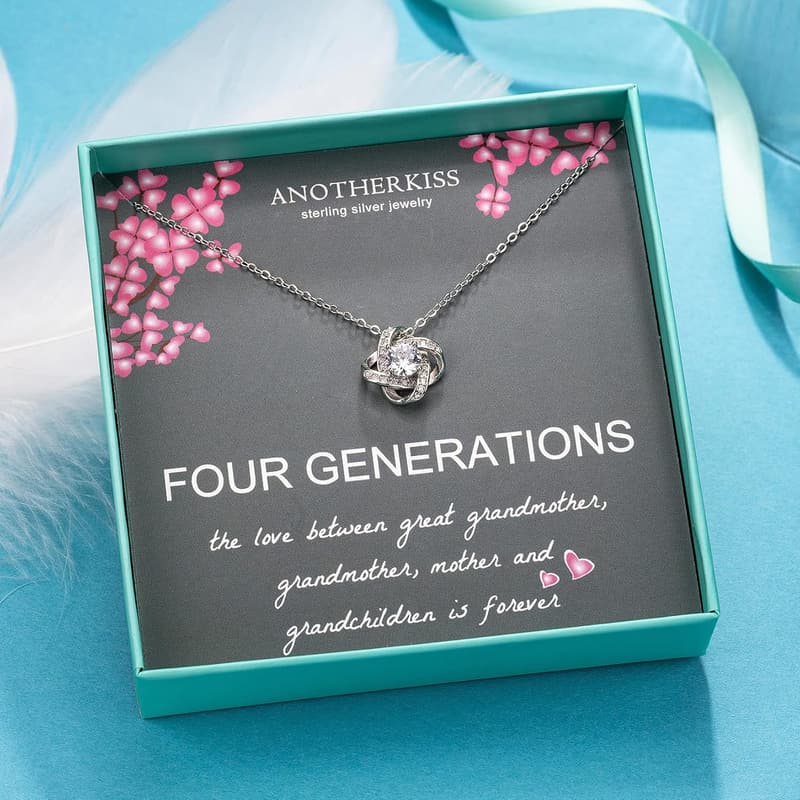 Great Grandmother Generations Necklace in Sterling Silver
