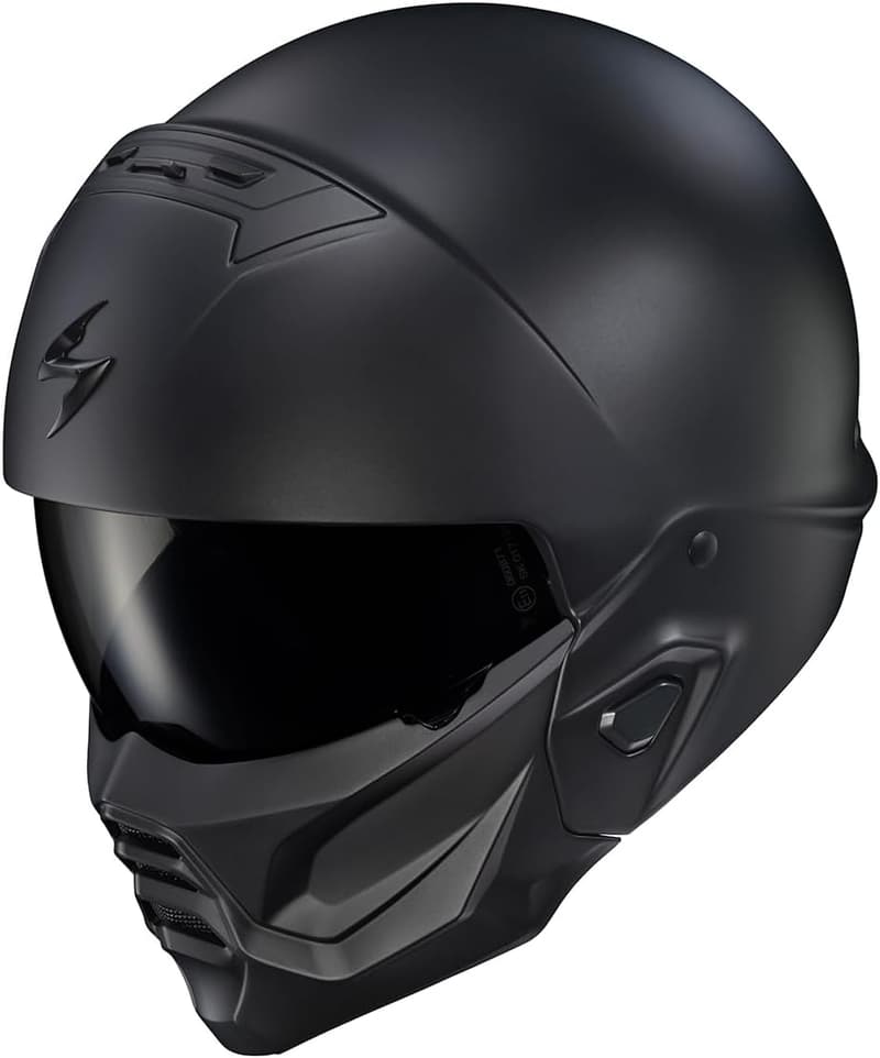 Covert 2 Open Face Motorcycle Helmet - Bluetooth Ready, Matte Black
