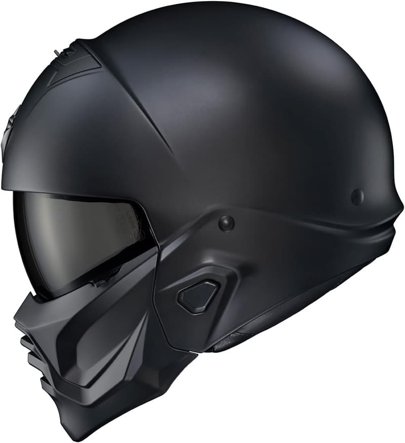 Covert 2 Open Face Motorcycle Helmet - Bluetooth Ready, Matte Black
