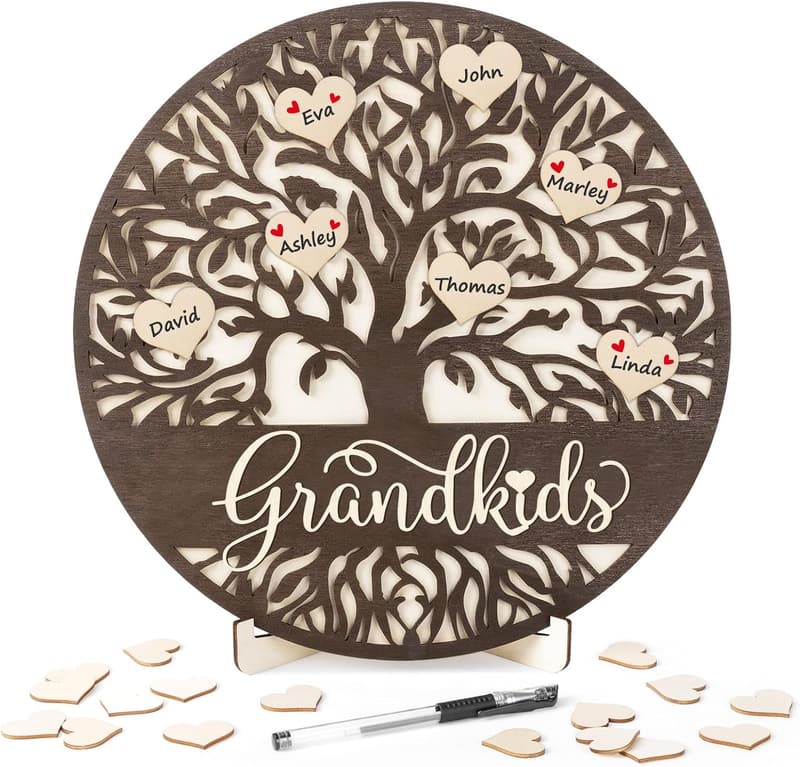 Personalized Family Tree Plaque for Grandparents from Grandkids