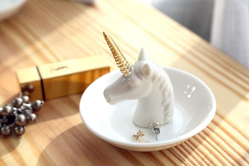 Unicorn Ring Dish Jewelry Holder for Women and Girls