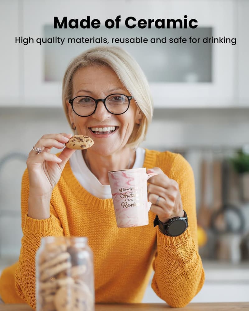 Mother's Day Funny Ceramic Coffee Mug for Women, 14 OZ
