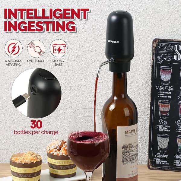 Electric Wine Aerator & Pourer - Perfect Gift for Wine Lovers