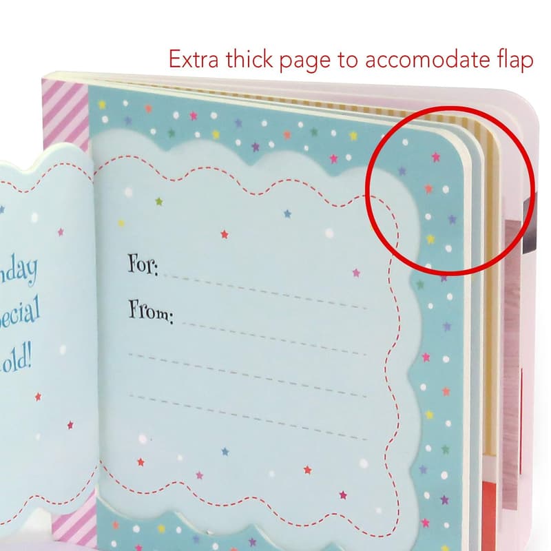 1st Birthday Greeting Card Board Book with Personalization