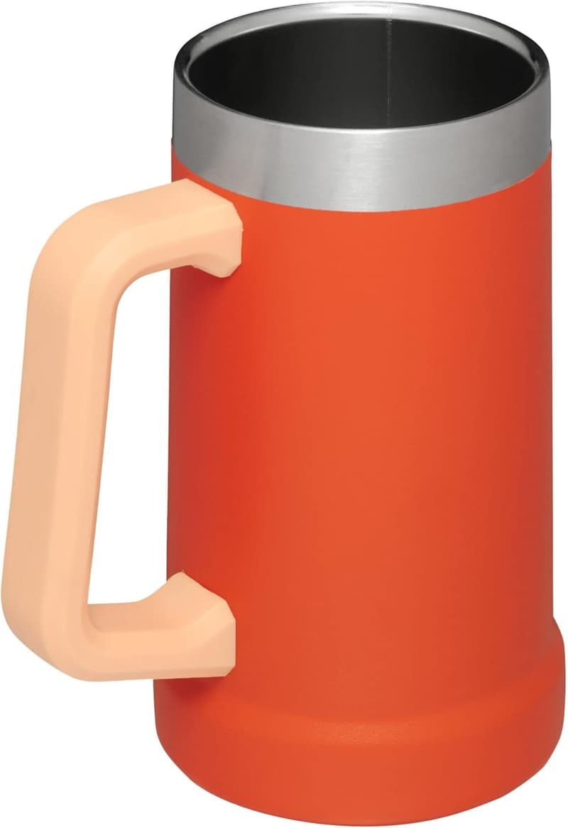 24 oz Insulated Stainless Steel Beer Stein with Big Grip Handle