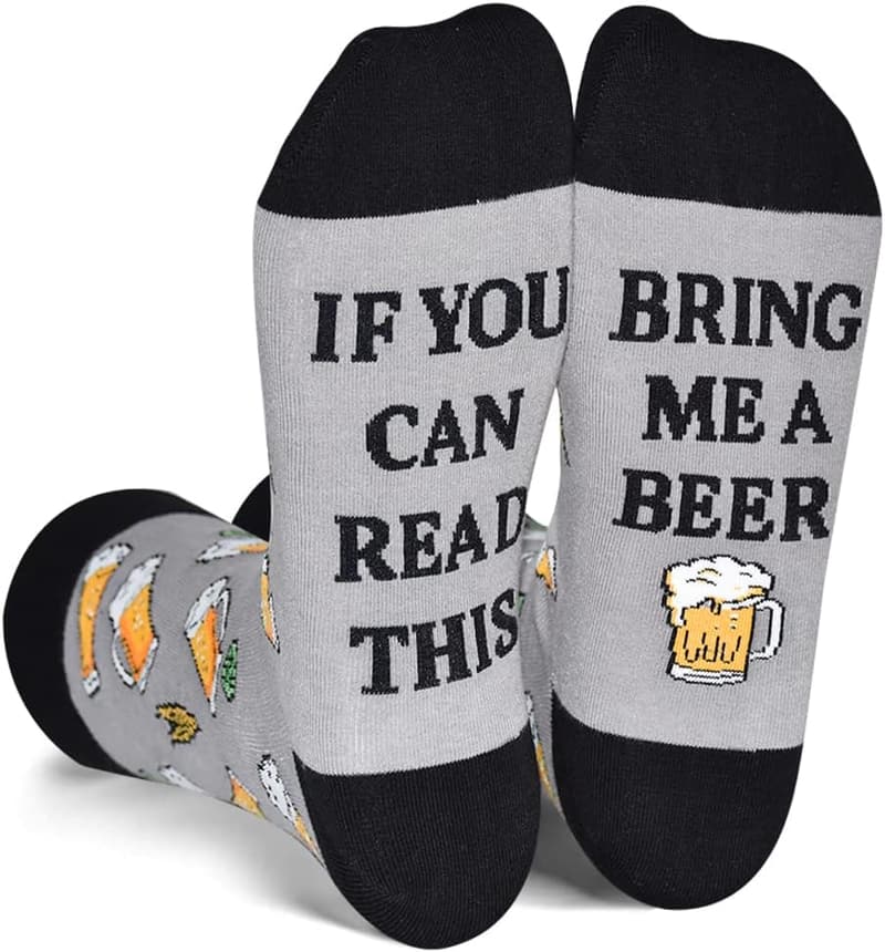 Funny Socks for Beer & Sports Lovers - Perfect Christmas Gift