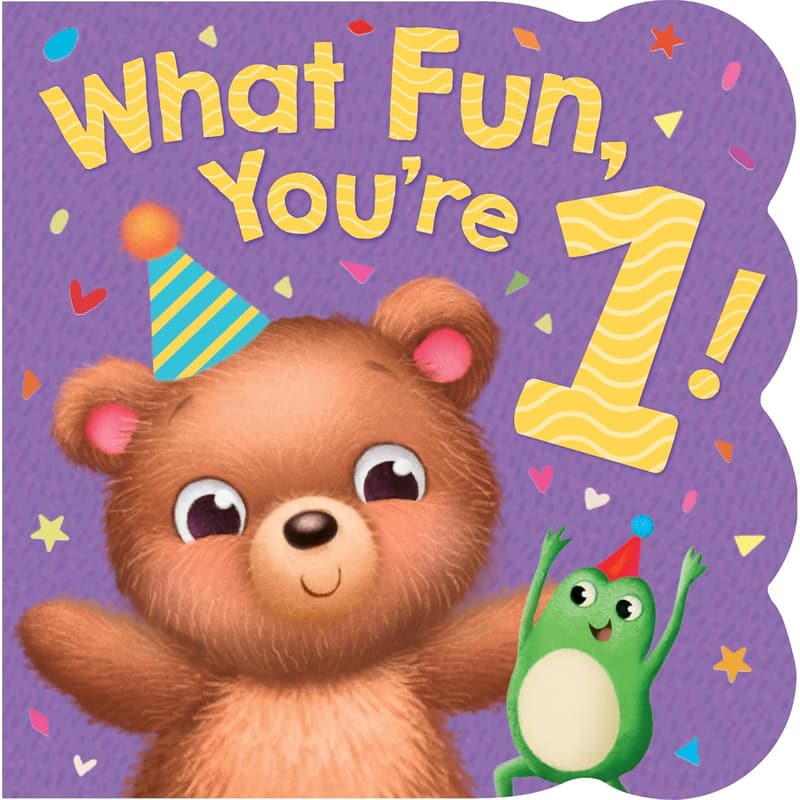 First Birthday Rhyming Keepsake Board Book for Babies