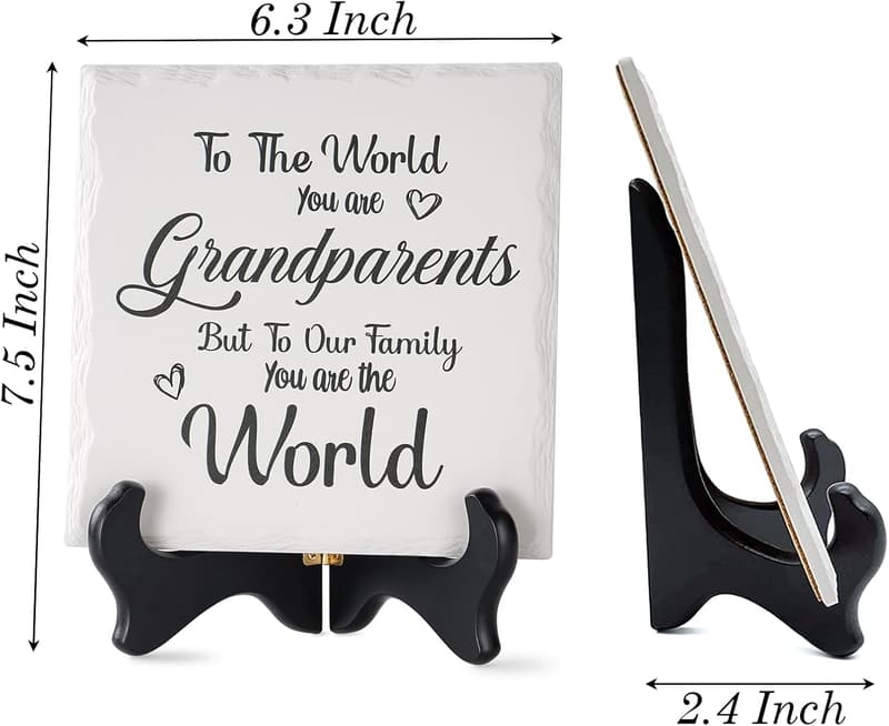 Grandparents Day Ceramic Plaque Gift from Grandkids
