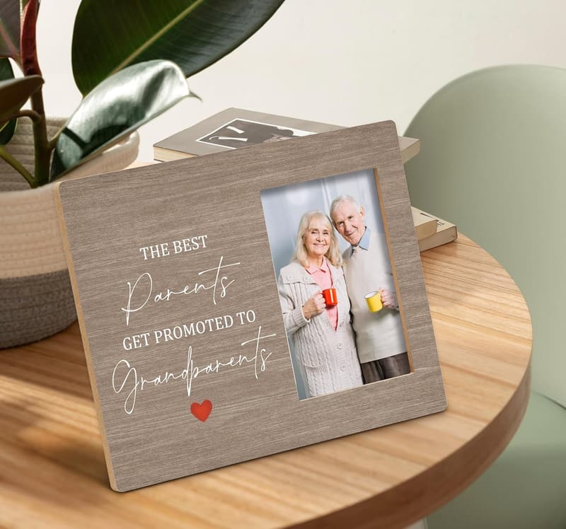 Grandparents Photo Frame - Wooden Baby Announcement Gift