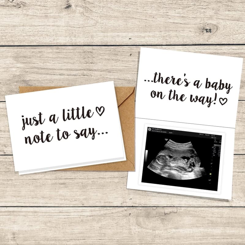 Baby Announcement Gift Box - Wooden Box with Onesie & Slippers
