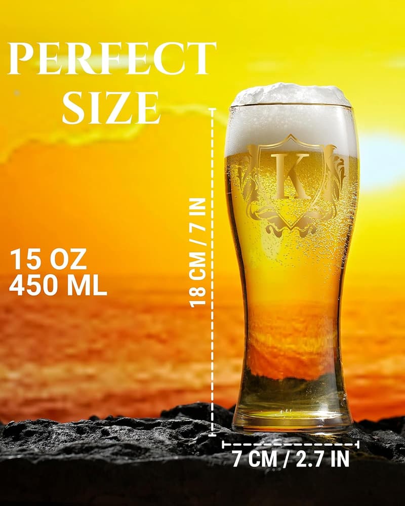 Custom Engraved Beer Glass for Dad - Unique Birthday Gift