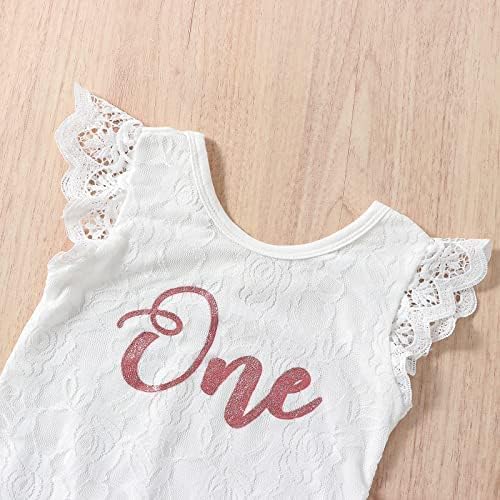Baby Girls' 1st Birthday Cotton Romper & TuTu Set with Headband