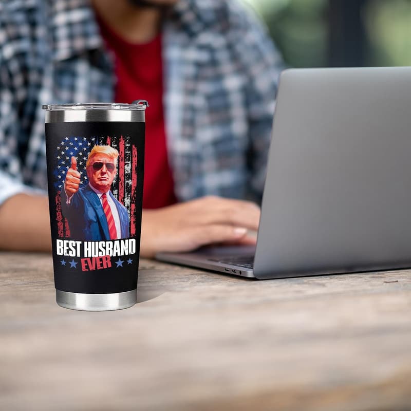 Father's Day Gift: Personalized 20oz Coffee Tumbler for Husband