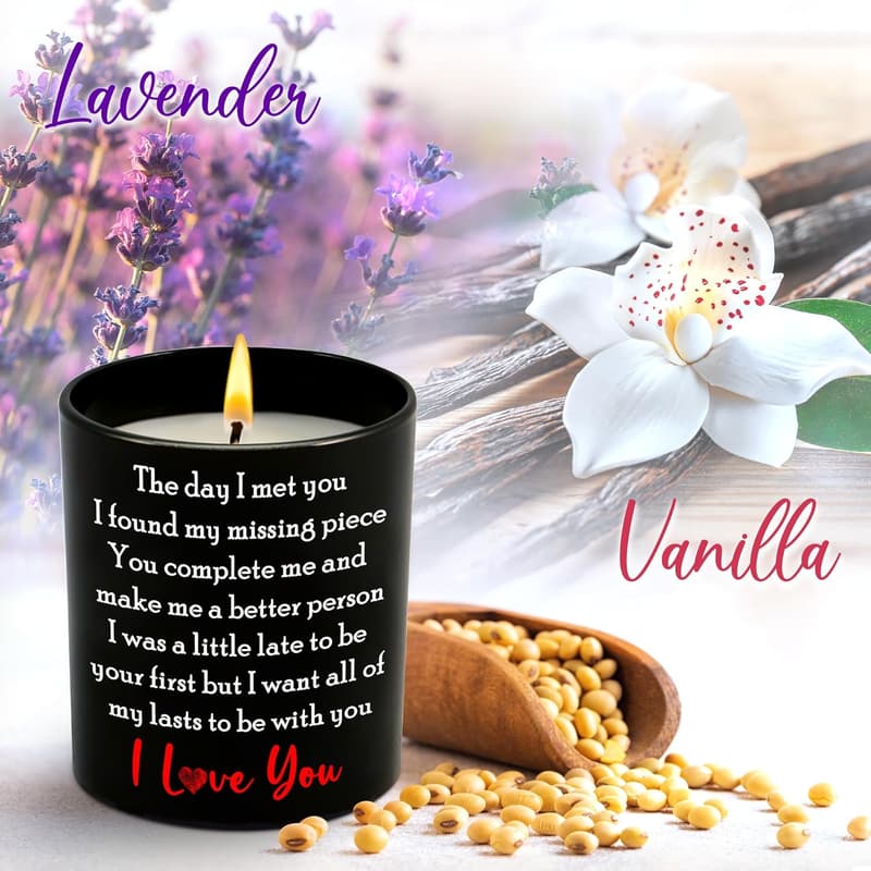 Romantic Anniversary Candle - 10 oz Vanilla Lavender Scent