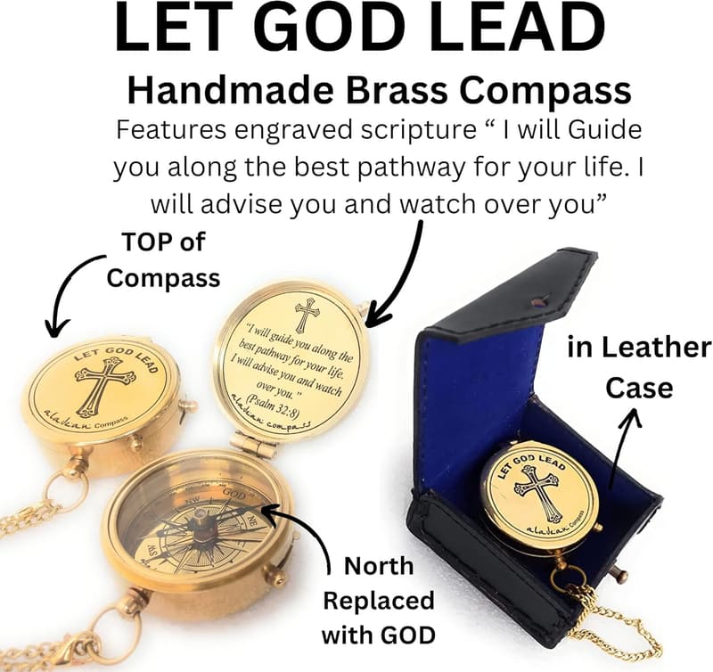 Inspirational Engraved Compass - Uplifting Gift for All