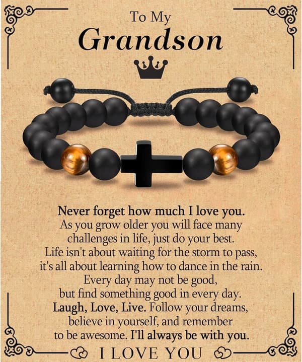 Easter Cross Bracelet for Boys and Girls - Baptism Gift
