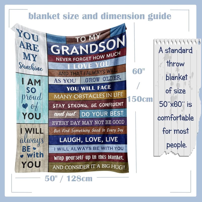 Christmas Blanket for Grandson, 60