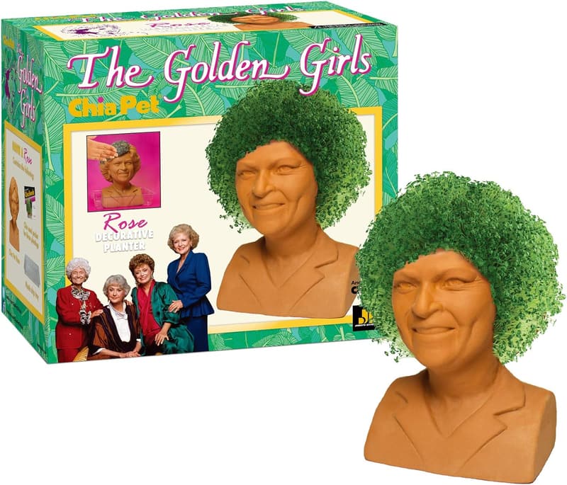 Golden Girls Chia Pet - Rose Planter with Seed Pack, Fun Gift