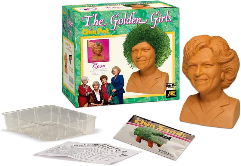 Golden Girls Chia Pet - Rose Planter with Seed Pack, Fun Gift