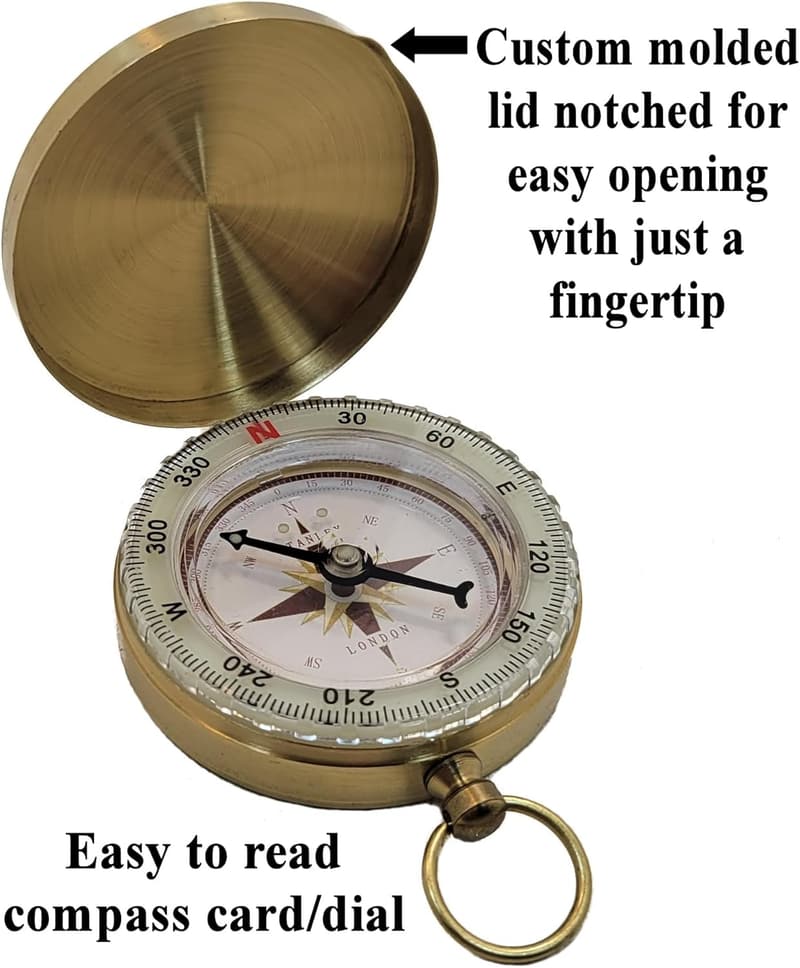 Engraved Compass Gift for Baptism and Confirmation - Christian Men