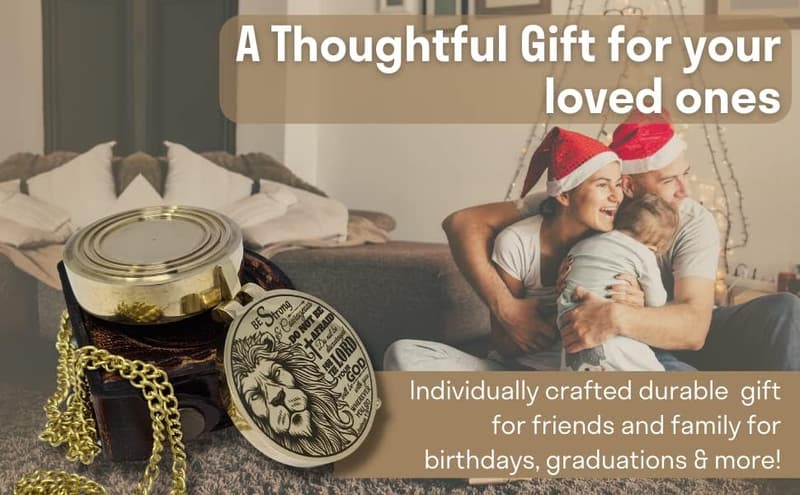 Engraved Brass Compass - Ideal Gift for Baptism or Graduation