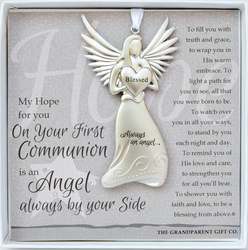 First Communion Keepsake Angel Gift for Granddaughter & Godchildren