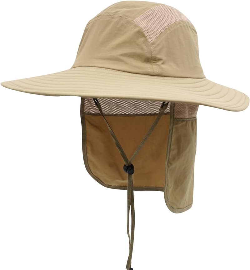 UPF 50+ Wide Brim Fishing Hat for Men & Women