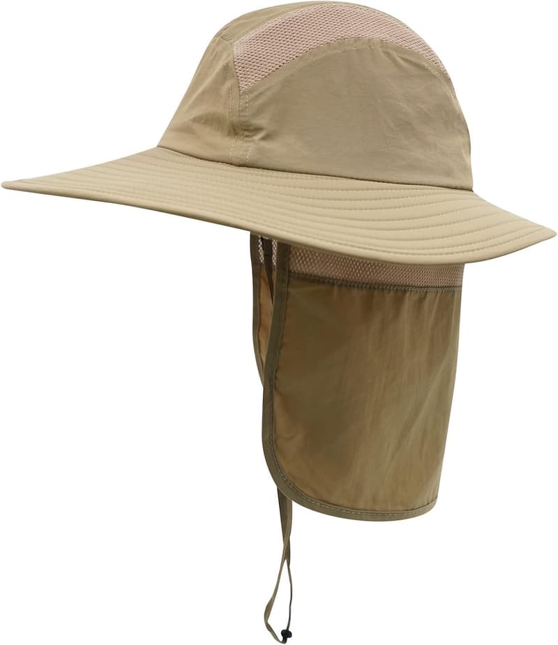 UPF 50+ Wide Brim Fishing Hat for Men & Women