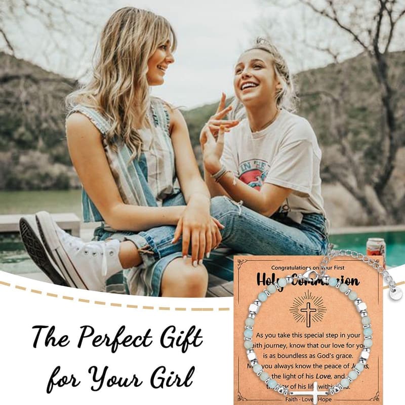 Christian Cross Bracelet for Women - Perfect Birthday & Easter Gift