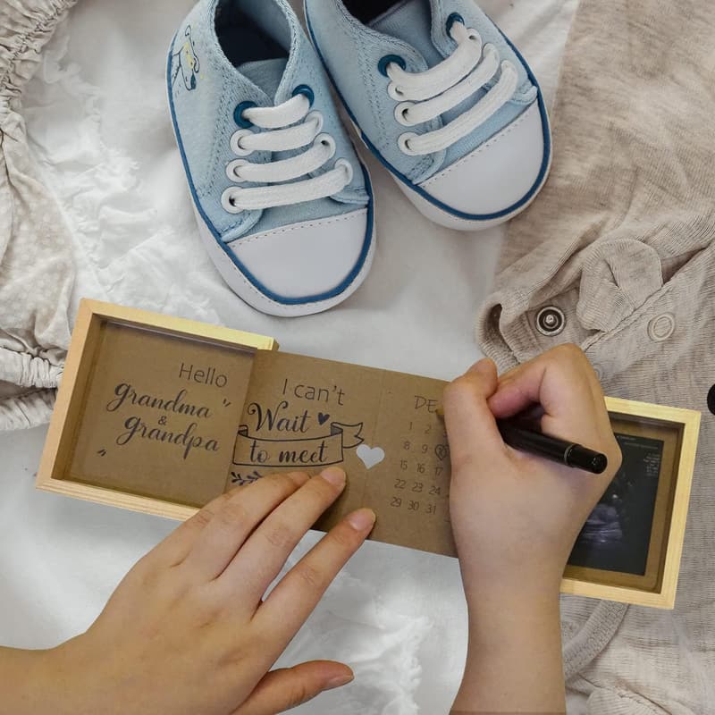 Grandparents Gift: Sonogram Picture Frame Keepsake Box