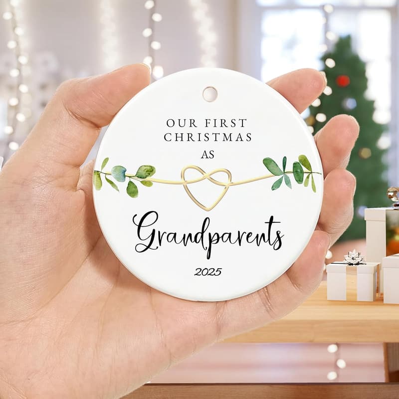 First Christmas Ornament for New Grandparents 2025, 2.9