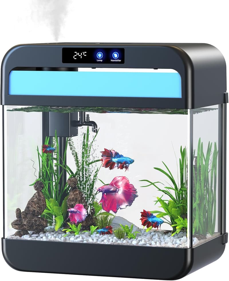 2.2 Gallon Fish Bowl with Humidifier and 7-Color Light