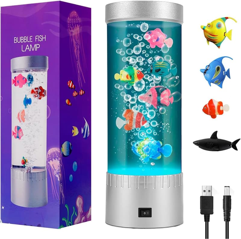 Color-Changing Fish Lamp for Home Aquariums & Kids' Decor