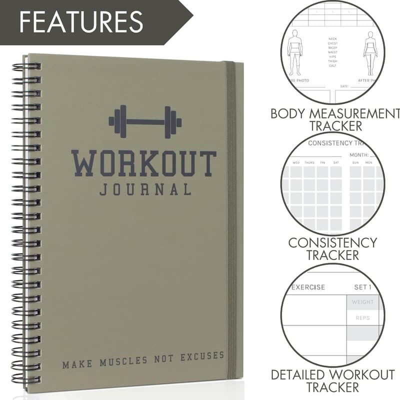 Fitness Journal for Tracking Gym Goals - Workout Planner & Log Book