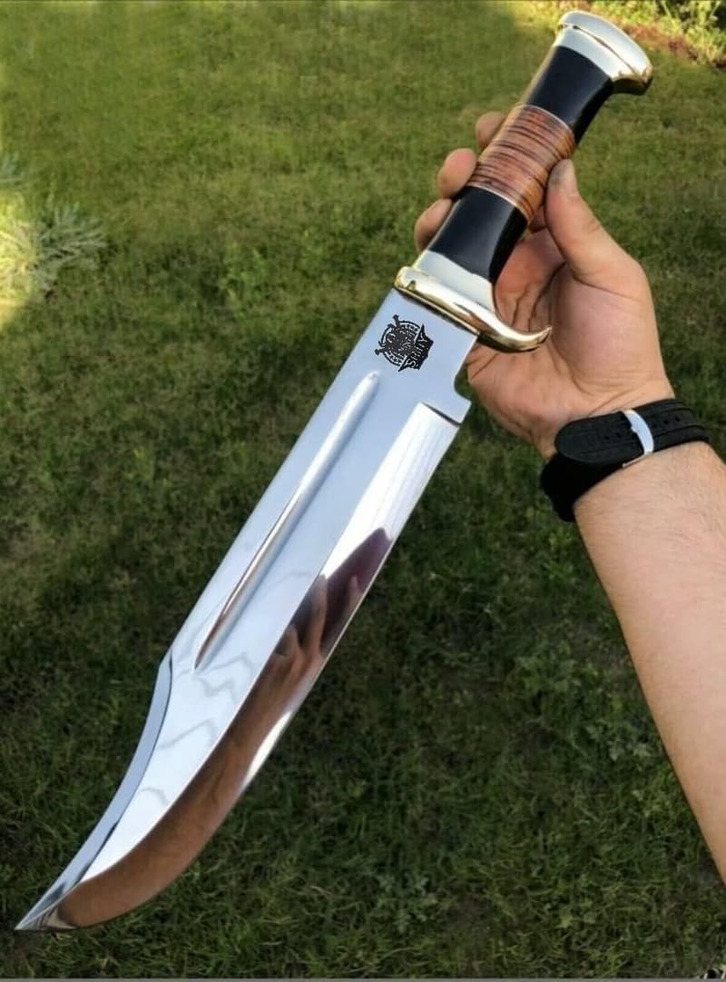 Handmade Bowie Knife with Premium Leather Sheath