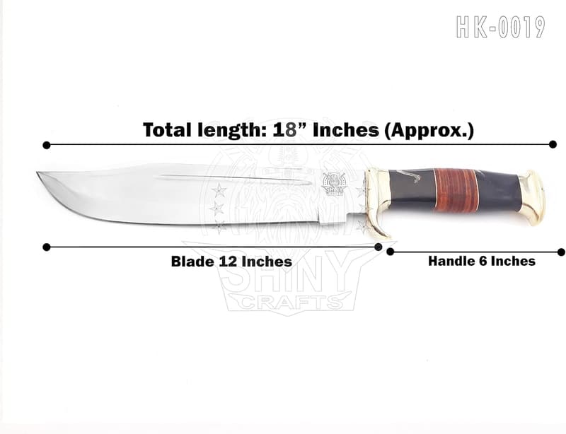 Handmade Bowie Knife with Premium Leather Sheath