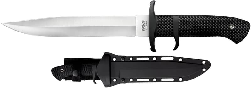 AUS8A Tactical Hunting Knife with Kray-Ex Handle and Sheath
