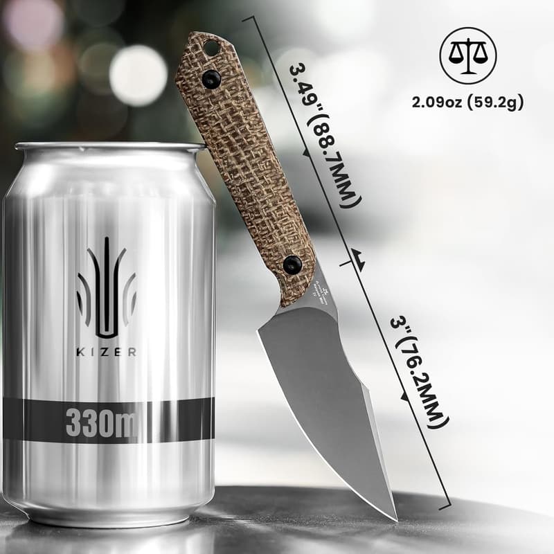 Kizer Mini Harpoon 3V Blade Fixed Blade Knife with Sheath